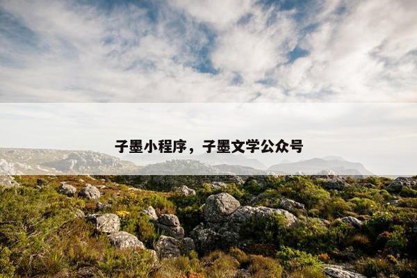 子墨小程序，子墨文学公众号