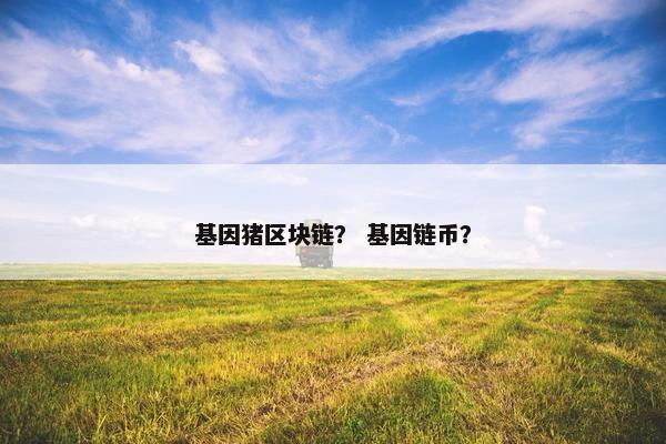 基因猪区块链？ 基因链币？