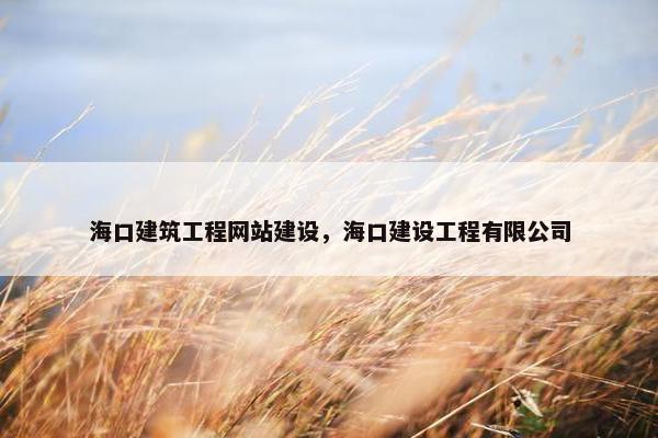 海口建筑工程网站建设，海口建设工程有限公司