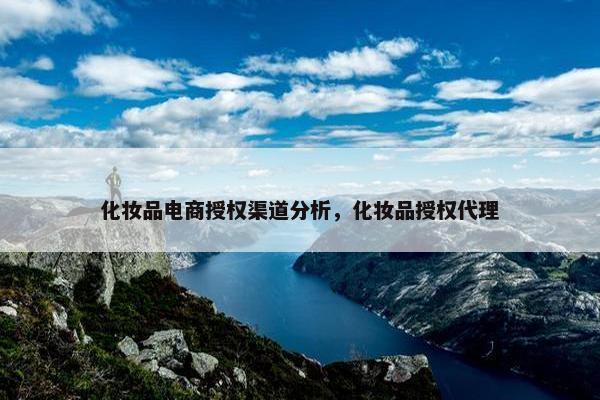 化妆品电商授权渠道分析，化妆品授权代理