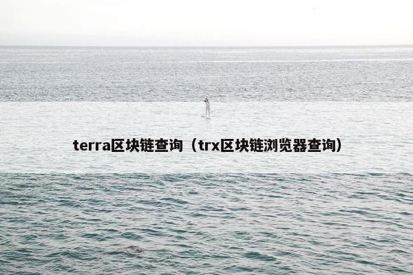 terra区块链查询（trx区块链浏览器查询）