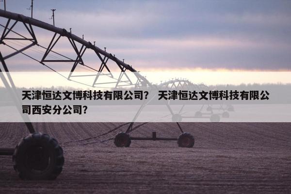 天津恒达文博科技有限公司？ 天津恒达文博科技有限公司西安分公司？