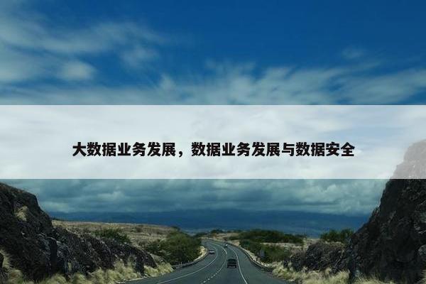大数据业务发展，数据业务发展与数据安全