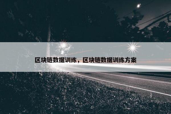 区块链数据训练，区块链数据训练方案