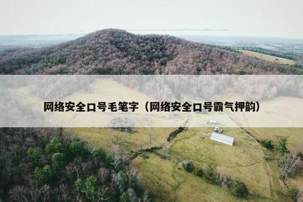 网络安全口号毛笔字（网络安全口号霸气押韵）