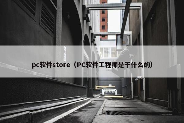 pc软件store（PC软件工程师是干什么的）