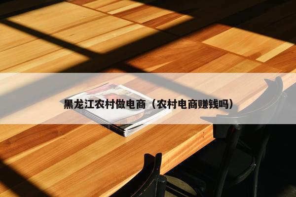 黑龙江农村做电商（农村电商赚钱吗）
