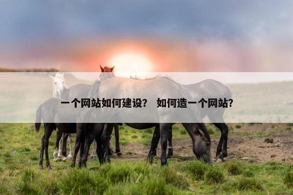 一个网站如何建设？ 如何造一个网站？