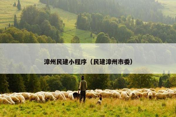 漳州民建小程序（民建漳州市委）