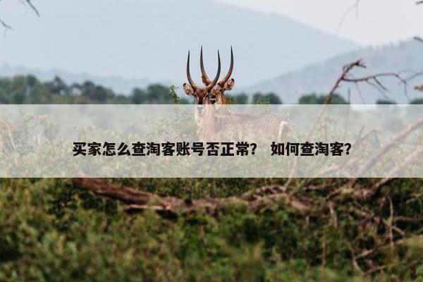 买家怎么查淘客账号否正常？ 如何查淘客？