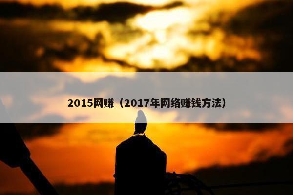 2015网赚（2017年网络赚钱方法）