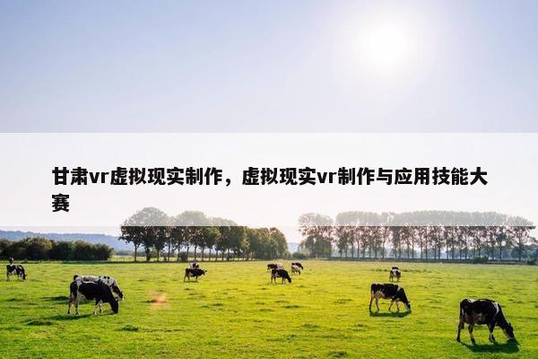 甘肃vr虚拟现实制作，虚拟现实vr制作与应用技能大赛