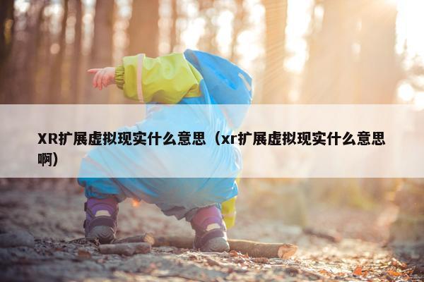 XR扩展虚拟现实什么意思（xr扩展虚拟现实什么意思啊）