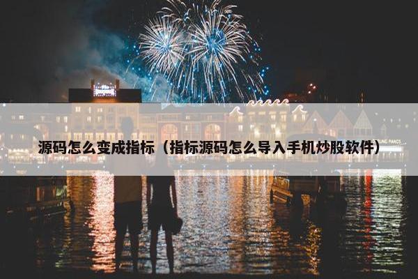 源码怎么变成指标（指标源码怎么导入手机炒股软件）