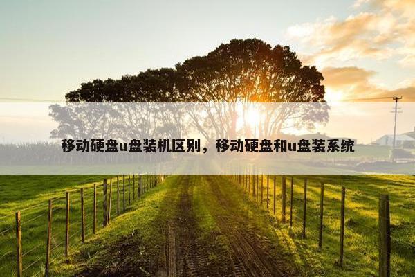 移动硬盘u盘装机区别，移动硬盘和u盘装系统