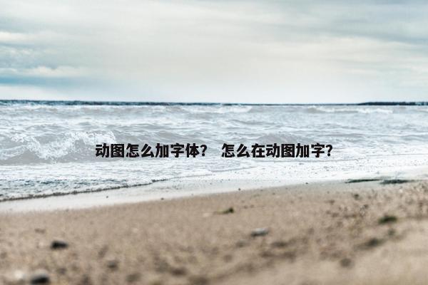 动图怎么加字体？ 怎么在动图加字？