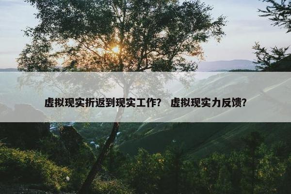 虚拟现实折返到现实工作？ 虚拟现实力反馈？