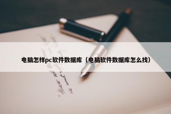 电脑怎样pc软件数据库（电脑软件数据库怎么找）