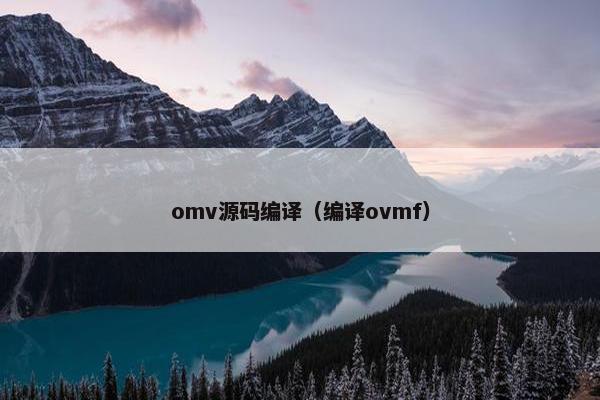 omv源码编译（编译ovmf）