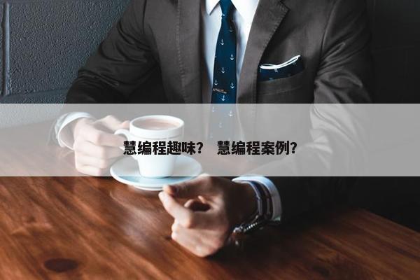 慧编程趣味？ 慧编程案例？