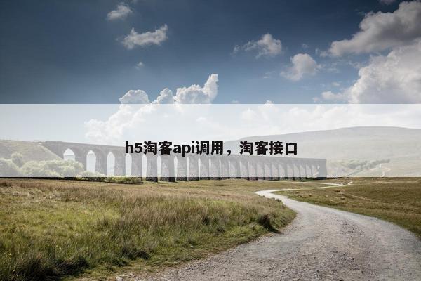 h5淘客api调用，淘客接口