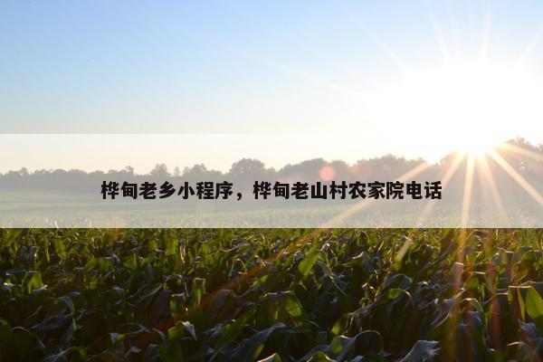 桦甸老乡小程序，桦甸老山村农家院电话